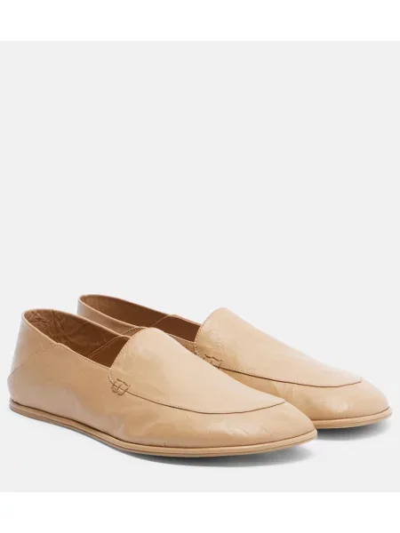 Pantofi loafer Calvin Klein Collection din piele bej