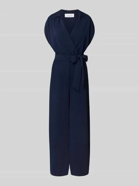 Kombinezon z plisami model ‘Cornelia’ Guido Maria Kretschmer Woman granatowy