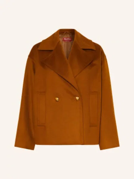 Max Mara Studio Caban Kabát Snob hnědá