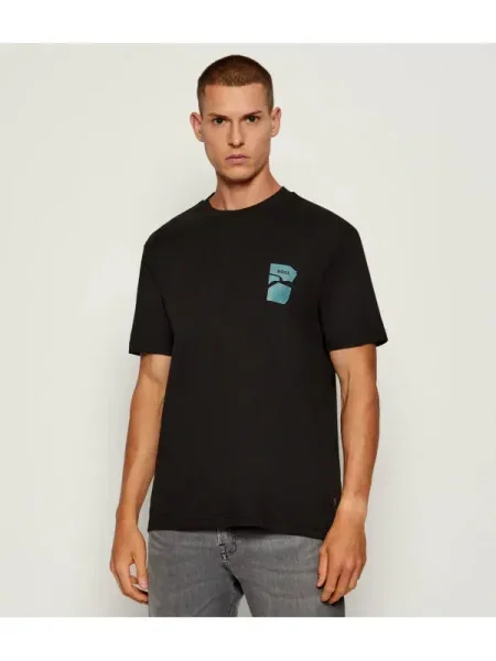 BOSS ORANGE Tricou Te_structure negru