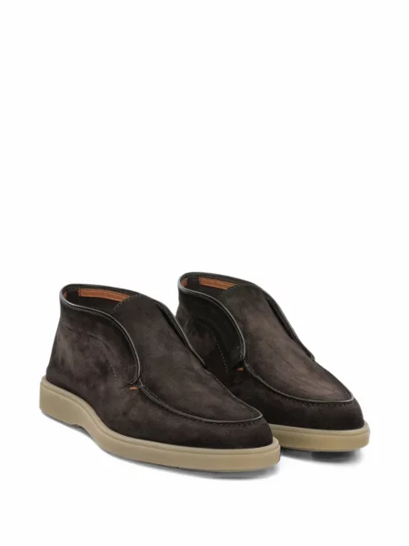 Chiloți Santoni din piele de căprioară slip-on maro