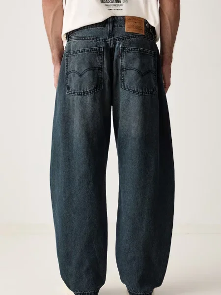 Jeansy o kroju baggy z czystej bawełny Levi's niebieskie