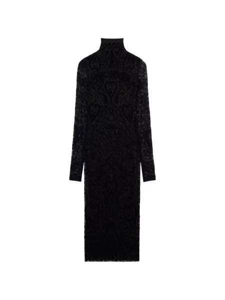 Rochie midi Off-white cu imagine cu model paisley alb