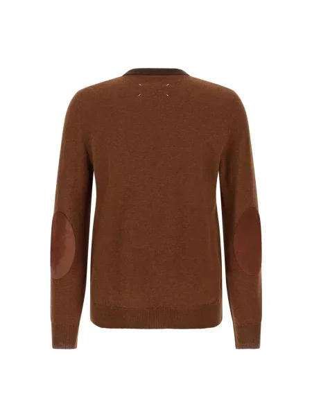 Sweter Maison Margiela wełniany brązowy