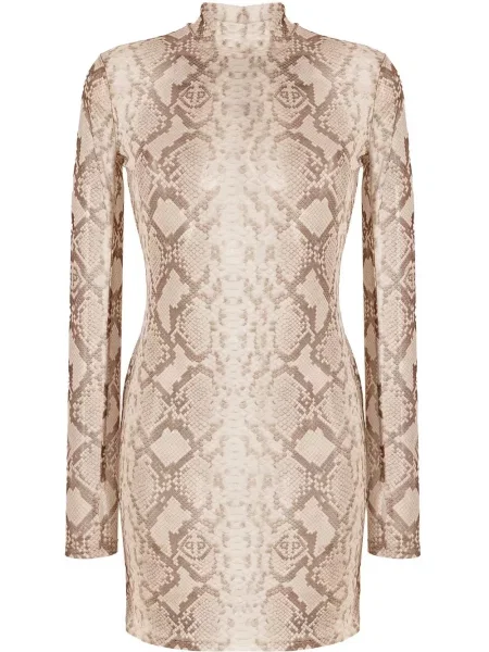 Guler înalt fals rochie Philipp Plein cu imagine de costum