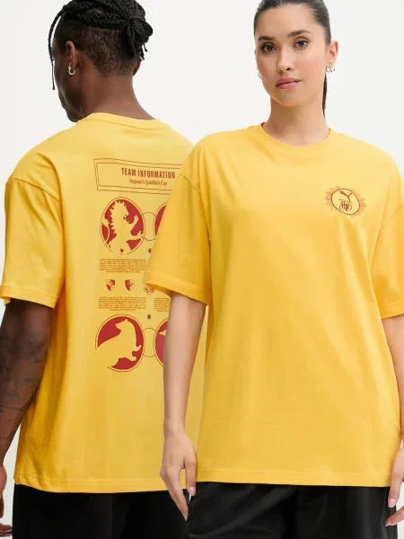 Тениска Puma с принт жълто