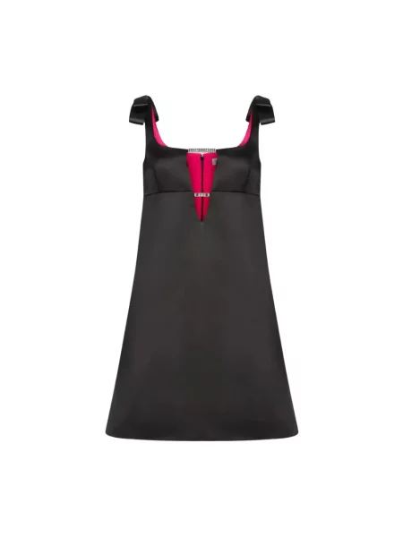 Satynowa sukienka mini Nina Ricci czarna