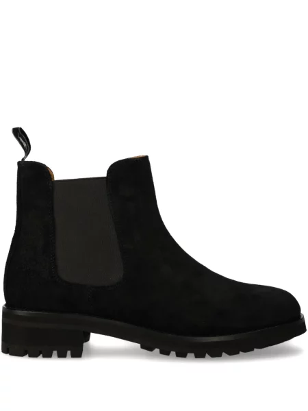Botine Polo Ralph Lauren din piele cu autograf gri