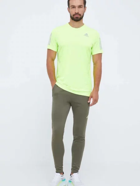 Hlače za vadbo adidas Performance Train Essentials Seasonal zelena