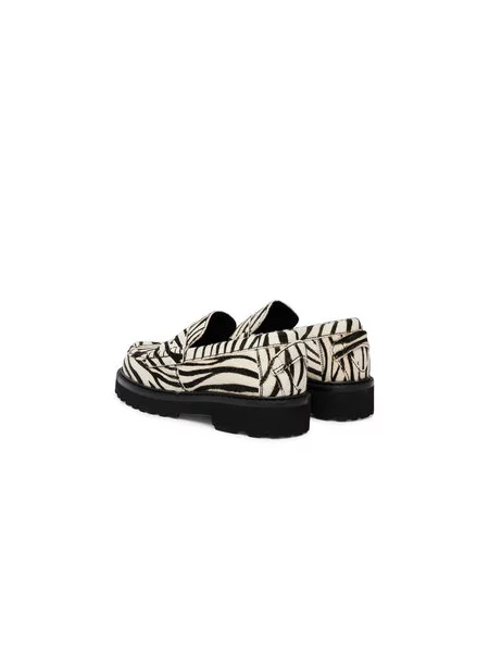 Zebra mintás félcipő Tommy Jeans fehér