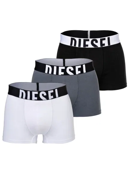DIESEL Boxeralsók szürke / fekete fehér