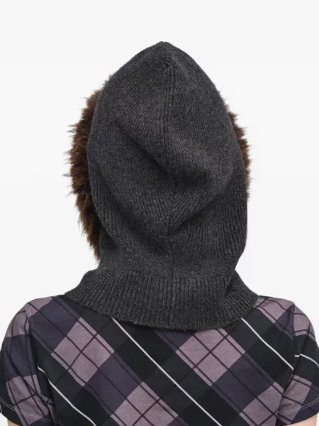 Blană artificială garnitură de blană căciulă Marc Jacobs gri