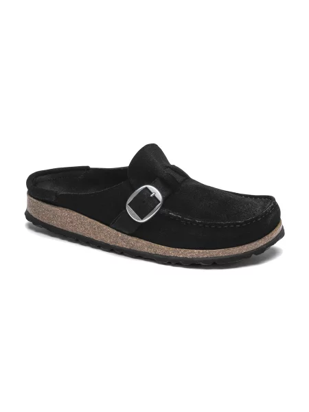 Klapki Birkenstock zamszowe czarne