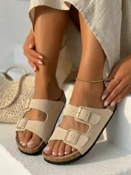 Sandale Boto din piele bej