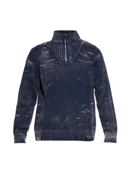 Sweter Diesel wełniany niebieski