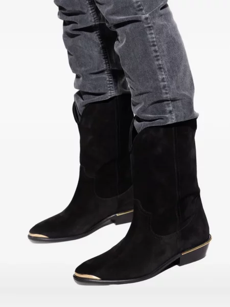Botine Isabel Marant din piele de căprioară negru