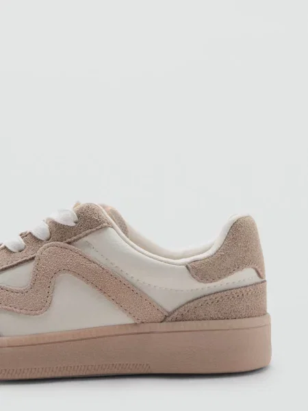 Skórzane buty sportowe na sznurowadła Dzieci 38 MANGO KIDS biały