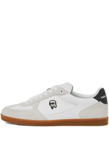 Sneakerși Karl Lagerfeld cu aplicații alb
