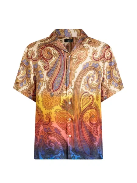 Cămașă Etro de mătase cu imagine cu model paisley