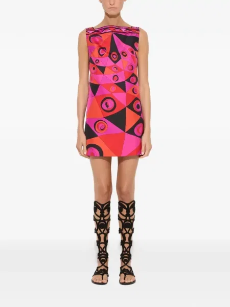 Rochie Pucci de mătase cu imagine roz