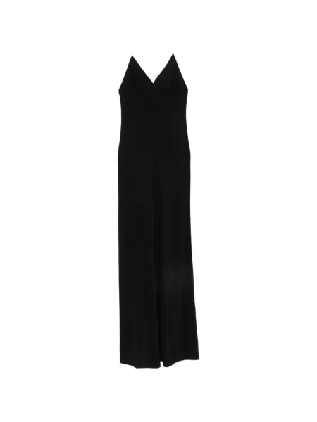 Rochie maxi Matteau cu gât halter negru