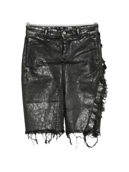 Fustă din denim Rick Owens Drkshdw zdrențuiți negru