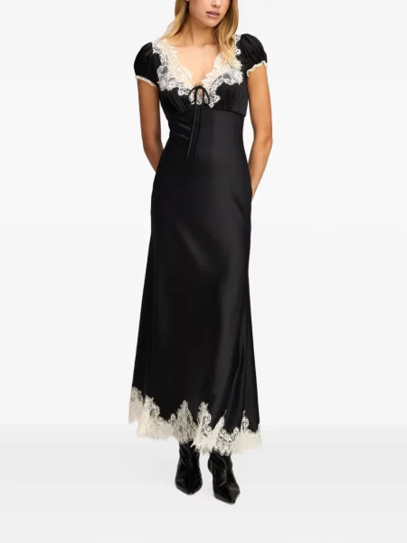 Rochie maxi Cinq A Sept din dantelă negru