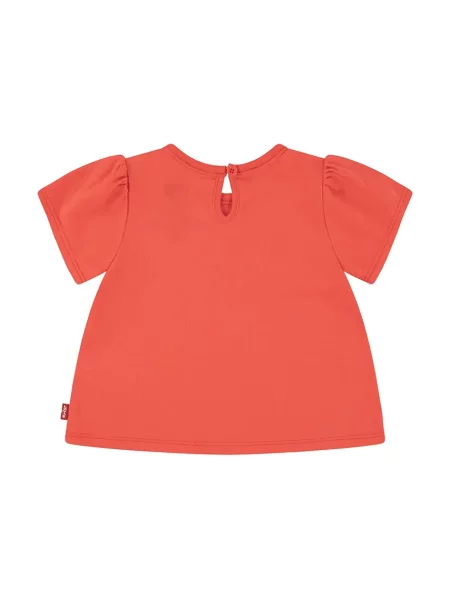 Levi's Kojenecké tričko HEART SS PUFF SLEEVE SLV TEE červené