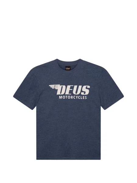 Tricou Deus Ex Machina cu imagine albastru
