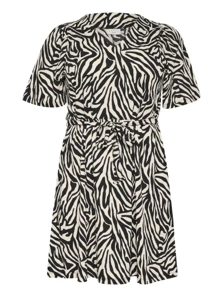 KAFFE CURVE Rochie Elisy bej negru