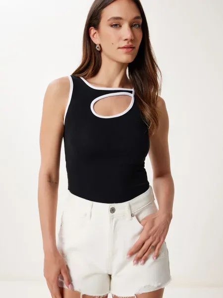 Happiness İstanbul Top negru alb