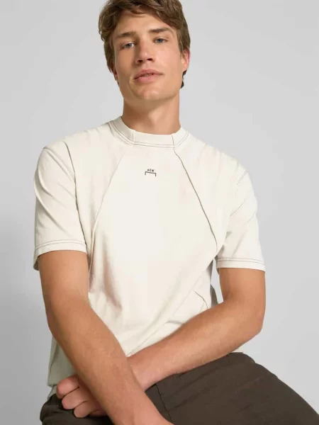T-shirt o kroju regular fit z ozdobnymi szwami A-cold-wall* beżowa