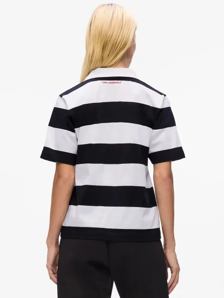 Polo tričko Karl Lagerfeld IKON čierna