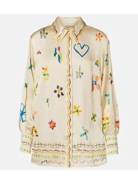 Cămașă Alemais de mătase cu model floral