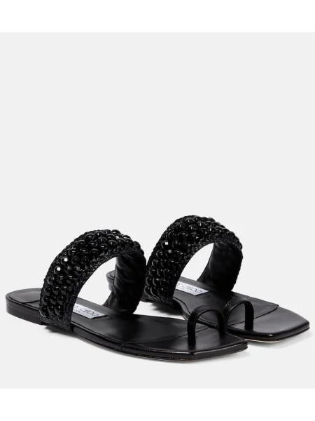 Sandale Jimmy Choo fără toc negru