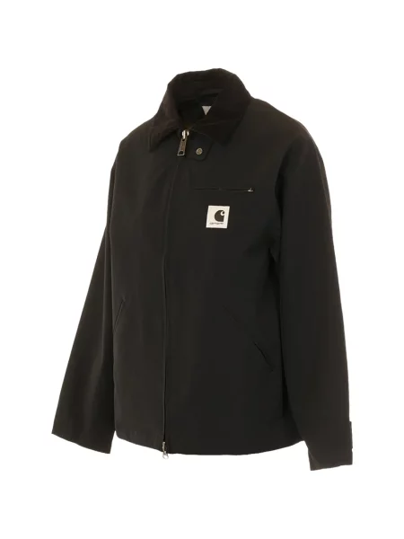 Gulerat geacă Carhartt Wip de catifea cord negru