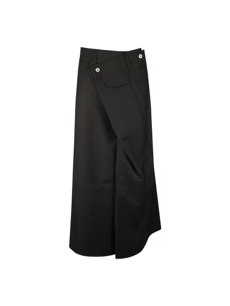 Długa spódnica plisowana Junya Watanabe wełniana czarna