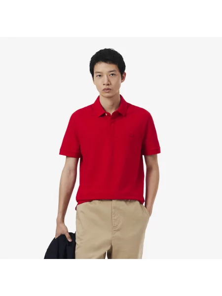 Lacoste Koszulka Polo Smart Paris Z Elastycznej Bawełny czerwona