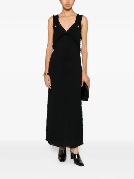 Rochie midi Toteme cu decolteu în V negru