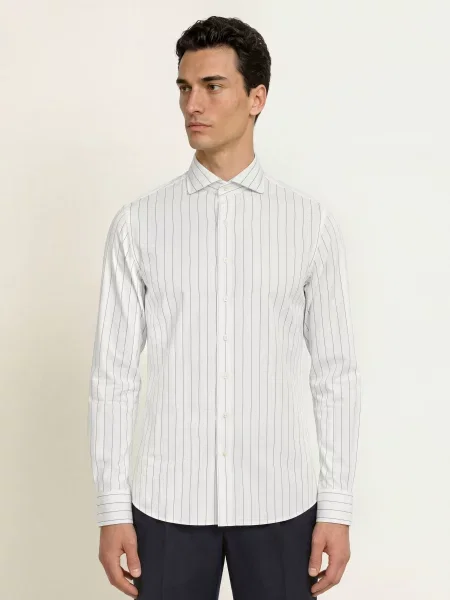 Profuomo Košile Slim Fit / tmavě modrá bílá