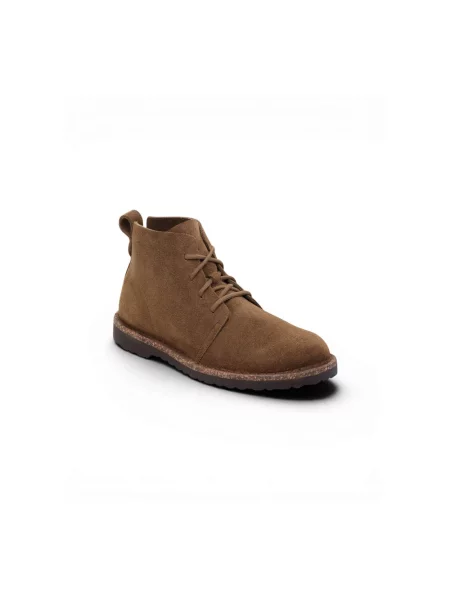 Botki Birkenstock skórzane brązowe