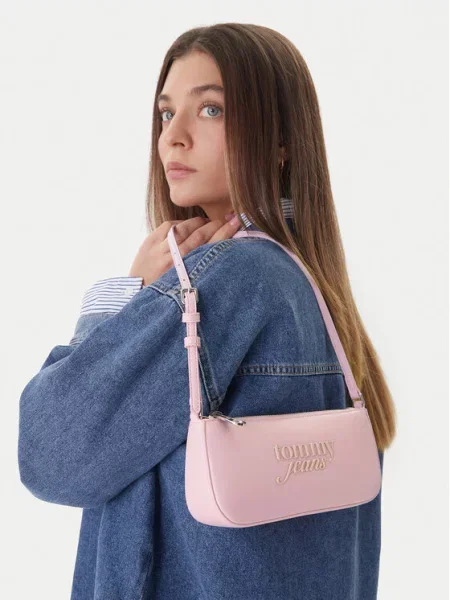 Tommy Jeans torba za žene od imitacije kože ružičasta