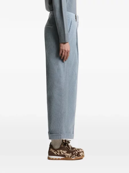 Pantaloni Peserico de catifea cord albastru