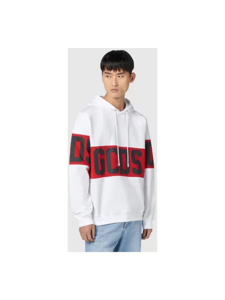 Bluza z kapturem Gcds z kapturem z logo biała