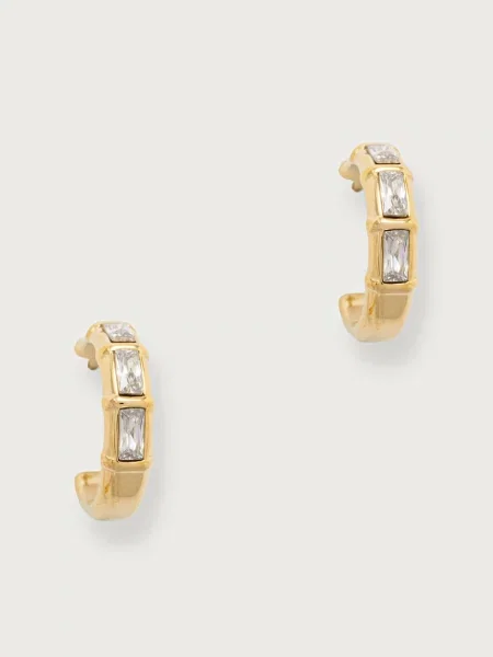 GUESS Cercei LES BAGUETTES auriu / transparent galben