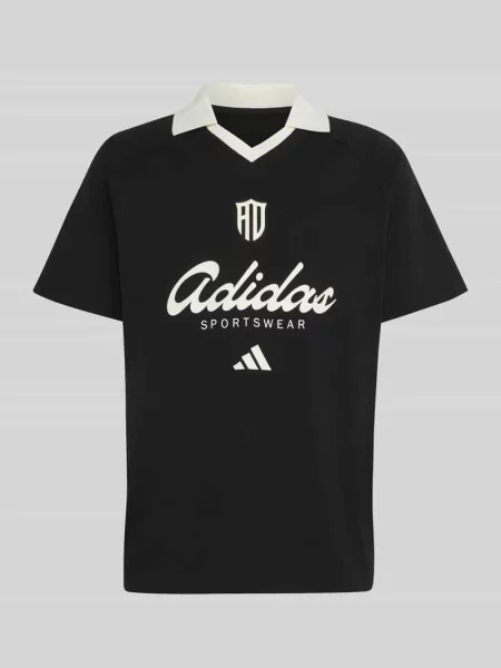 Koszulka polo o kroju relaxed fit z czystej bawełny Adidas Sportswear czarna