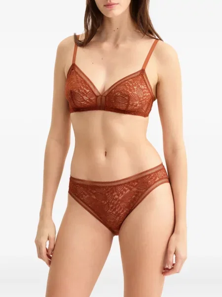 Sutien Eres din dantelă maro