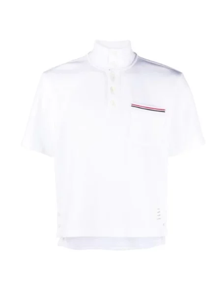 Koszulka polo Thom Browne biała