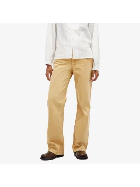 Szerokie jeansy Nudie Jeans żółte