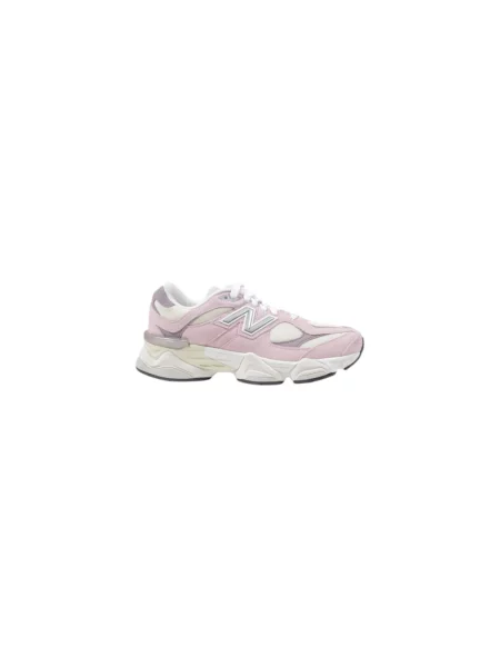 New Balance Sport Kobieta 37 EU Skóra Skórzane sznurowane sneakersy z gumową podeszwą różowy